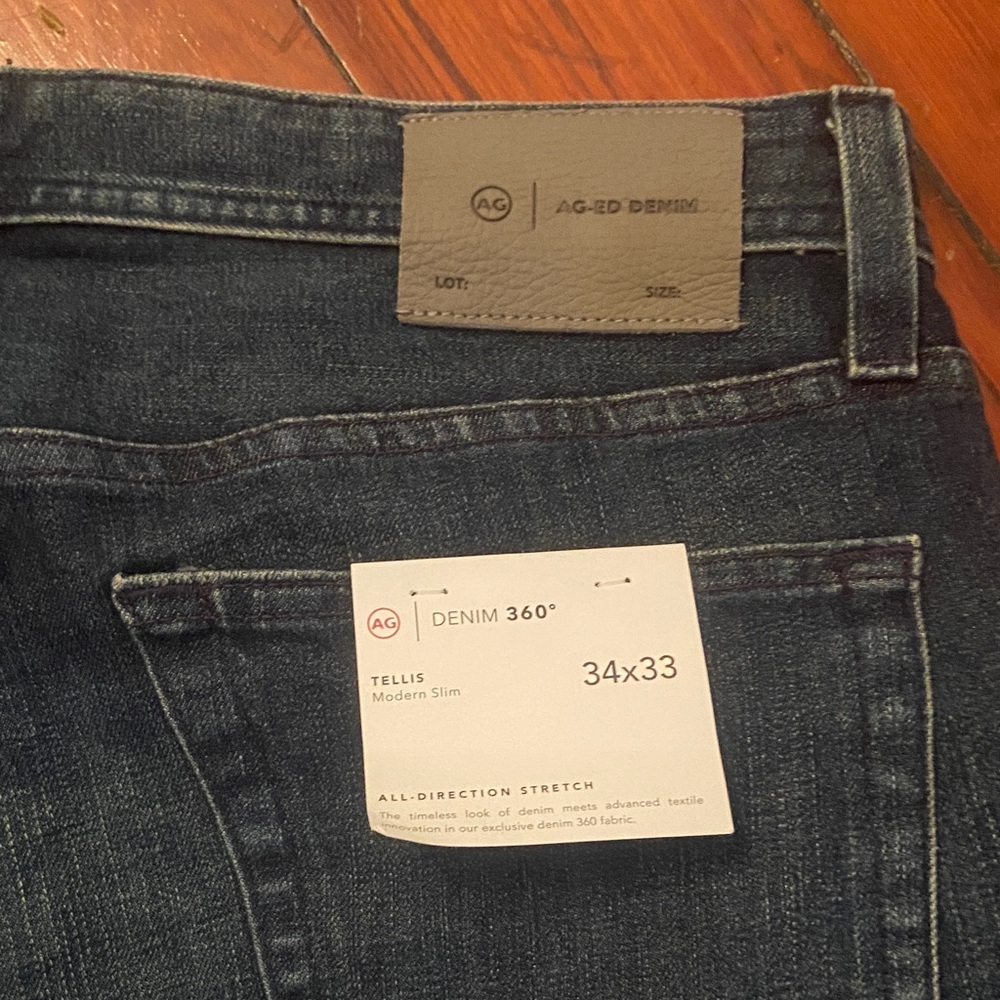 NWT AG Jeans Tellis Modern Slim Denim 360° Stretch Jeans 34x33